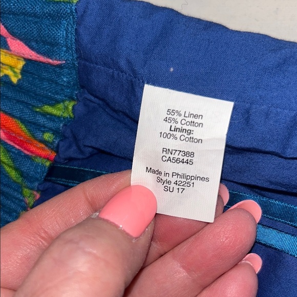 J.CREW Cotton/Linen Pink Blue Red Yellow & Green Floral Print Mini Skirt Sz 2💐🌺🌷 - Picture 8 of 16